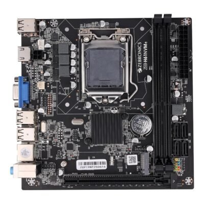 ZEBRONICS H61-NVMe Micro-ATX Motherboard for LGA 1155 Socket, Supports Intel 2nd & 3rd Generation Processors, M.2 Slot, 5.1 Audio, DDR3 1600 MHz, Ports (RJ45 | SATA | USB | HDMI)