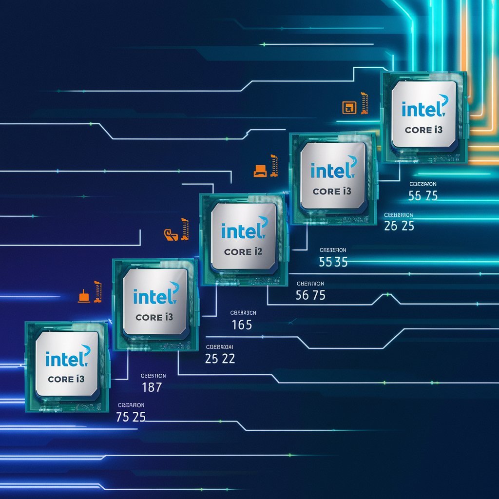 What are Intel processor generations, like the 1st generation Core i3, 2nd generation Core i3, and so on?